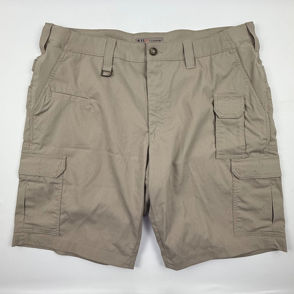 5.11 Tactical Mens Khaki Ripstop Cargo Shorts 73349-055 Size 38 Tan Utility